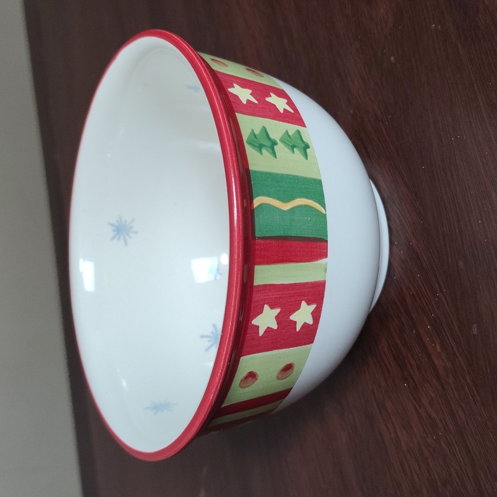 TableTops Gallery Winterland 6in Ceramic Bowl W Snowman In The Bowl